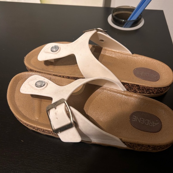 Ardene Women's Cream Sandals with Buckle - Picture 2 of 5